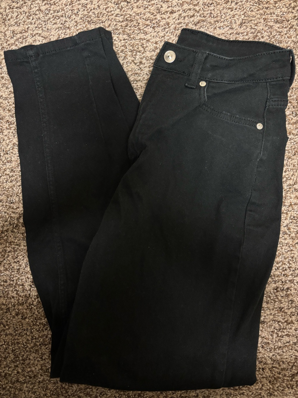 H&M High Waisted Barrel Cropped Jeans, Size 4(waist 24")